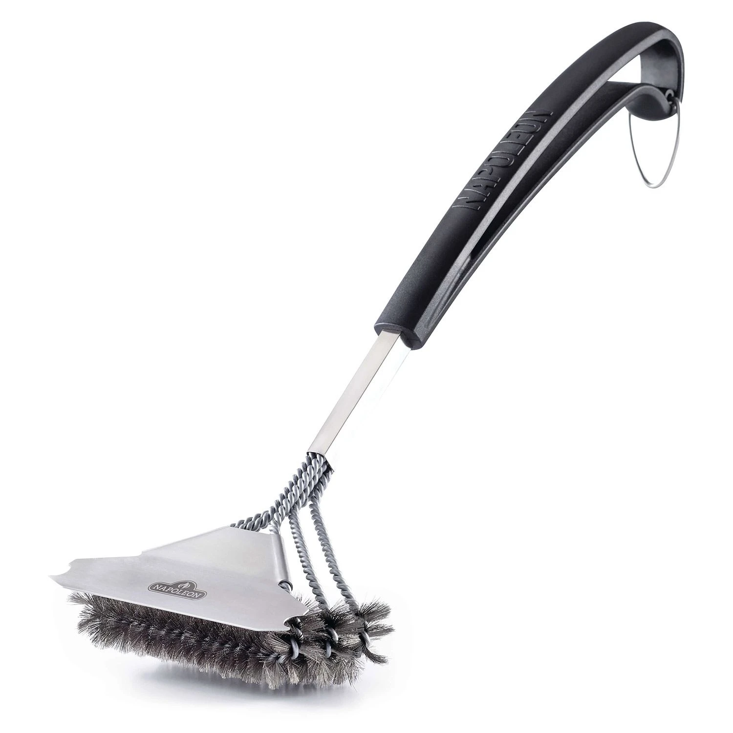 Napoleon 62057 Triple Row Grill Brush With Stainless Steel Bristles 1 Napoleon 62057 Triple Row Grill Brush With Stainless Steel Bristles