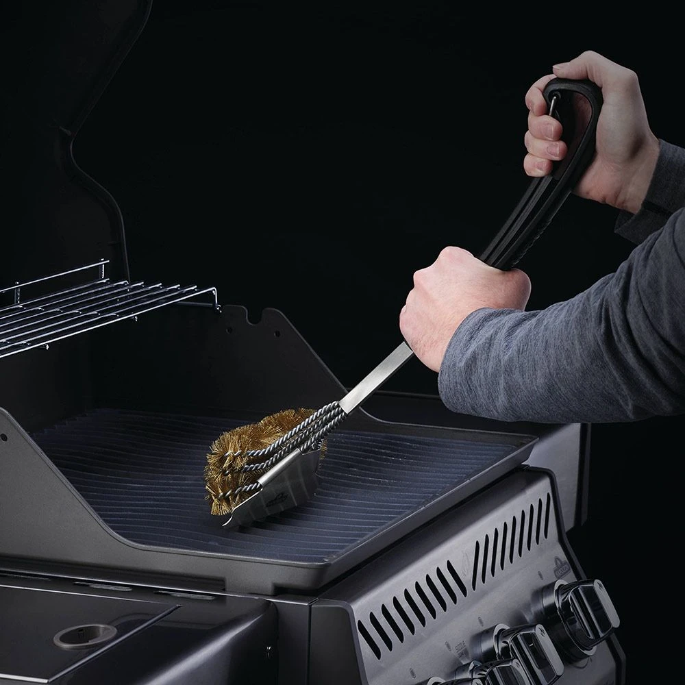 Napoleon 62058 Triple Row Grill Brush With Brass Bristles 2 Napoleon 62058 Triple Row Grill Brush With Brass Bristles - Image 2