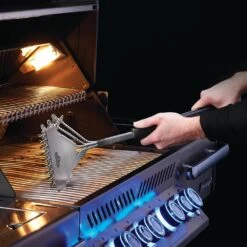 Napoleon 62059 Bristle-Free Triple Row Grill Brush With Rolled Stainless Steel -GrillMaster Pro 62059 ls b 04 20