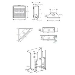 Napoleon B36TRE-1 Ascent Series Electronic Ignition Direct Vent Gas Fireplace -GrillMaster Pro b36 dimensions