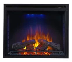 Napoleon NEFP33-0214W Taylor Electric Fireplace Mantel Package With 33-inch Ascent Firebox -GrillMaster Pro bef33h blue fireplaces