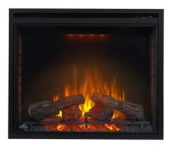 Napoleon NEFP33-0214W Taylor Electric Fireplace Mantel Package With 33-inch Ascent Firebox -GrillMaster Pro bef33h orange fireplaces