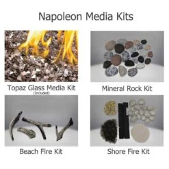 Napoleon BL46NT Ascent Linear Series Millivolt Ignition Direct Vent Gas Fireplace -GrillMaster Pro bl36 media kits 01 22