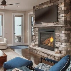 Napoleon D42TRE Ascent Deep Electronic Ignition Direct Vent Gas Fireplace With Log Set -GrillMaster Pro d42ntre ls d 01 22 1