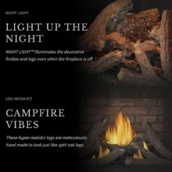 Napoleon D42TRE Ascent Deep Electronic Ignition Direct Vent Gas Fireplace With Log Set -GrillMaster Pro d42ntre nite lite media option b 01 22 1