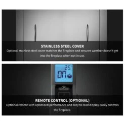 Napoleon GSS36CFNE Riverside Clean Face Outdoor Electronic Ignition Gas Fireplace With Remote And Log Set -GrillMaster Pro gss36cfne config feat e 02 22