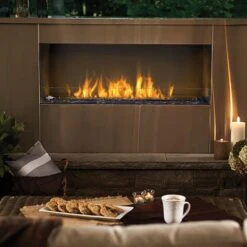 Napoleon GSS48E Galaxy Linear Outdoor Electronic Ignition Gas Fireplace With LED Lighting And Remote -GrillMaster Pro gss48e ls b 02 22