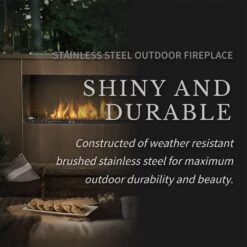 Napoleon GSS48E Galaxy Linear Outdoor Electronic Ignition Gas Fireplace With LED Lighting And Remote -GrillMaster Pro gss48e ls feat a 02 22