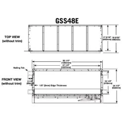 Napoleon GSS48E Galaxy Linear Outdoor Electronic Ignition Gas Fireplace With LED Lighting And Remote -GrillMaster Pro gss48e ls spec a 02 22