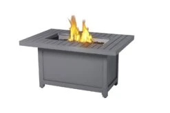 Napoleon HAMP1-GY Hamptons Grey Gas Fire Table, Rectangular