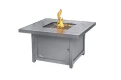 Napoleon HAMP2-GY Hamptons Grey Gas Fire Table, Square