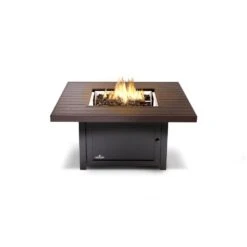 Napoleon MUSK2-BZ Muskoka Wood Grain Gas Fire Table, Square