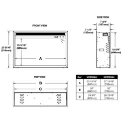 Napoleon NEFB30H-NEFTK3040 Cineview 30-Inch Electric Fireplace Insert With Logs, Crystal Media, Remote & 5-Inch Surround -GrillMaster Pro nefb26h nefb30h specs 12 20 1