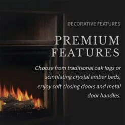 Napoleon NEFP30-3620RLB Hayworth Electric Fireplace TV Stand With 30-Inch Cineview Firebox -GrillMaster Pro nefp30 3620rlb feat c 02 22