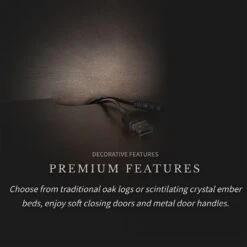 Napoleon NEFP30-3820AW Charlotte Electric Fireplace TV Stand With 30-Inch Cineview Firebox -GrillMaster Pro nefp30 3820aw feat c 02 22