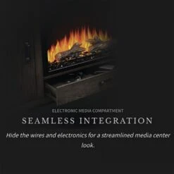 Napoleon NEFP30-3820AW Charlotte Electric Fireplace TV Stand With 30-Inch Cineview Firebox -GrillMaster Pro nefp30 3820aw feat e 02 22