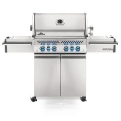 Napoleon PRO500RSIBSS-3 Prestige PRO 500 Gas Grill On Cart With Rotisserie And Side Burner, 28-Inches