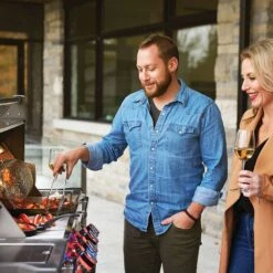 Napoleon PRO665RSIBSS-3 Prestige PRO 665 Gas Grill On Cart With Rotisserie And Side Burner, 36-Inches -GrillMaster Pro pro665 3 ls f 07 20 1