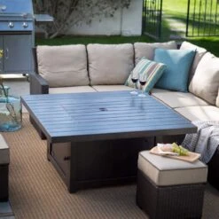 Napoleon STTR2-BZ St. Tropez Patio Flame Fire Table, Square -GrillMaster Pro st tropez square cover