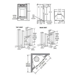 Napoleon GD19N-2 Vittoria Series Electronic Ignition Direct Vent Gas Fireplace -GrillMaster Pro vittoria dimensions